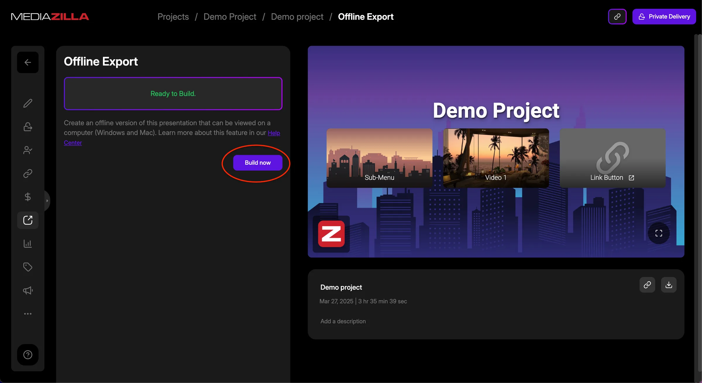 Offline USB presentation exported from MediaZilla
