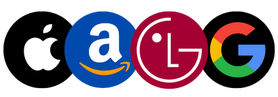 Apple, Amazon, Samsung, Google and LG