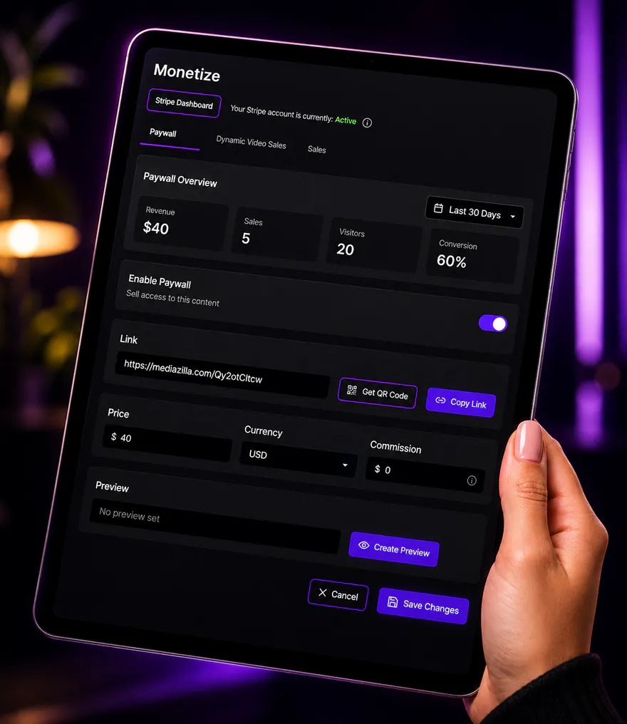 Monetize dashboard with Stripe and Paywall